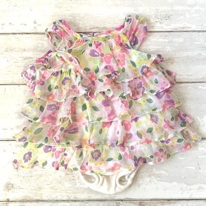Baby Girl 12m Ruffle Tiered Floral Dress Summer Spring Flowers First Impressions